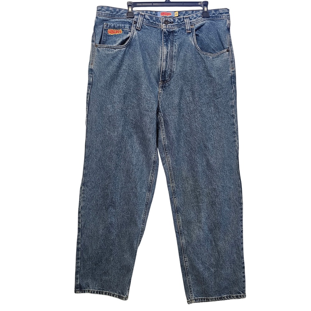 Empyre Loose Fit Baggy Skate Jeans Blue Denim Mens Size 36 Medium Wash